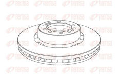 Brzdový kotouč KAWE NCA1074.20