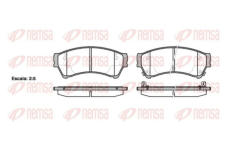 Sada brzdových destiček, kotoučová brzda KAWE 1196 02