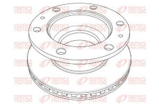 Brzdový kotouč KAWE NCA1197.20