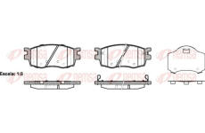Sada brzdových destiček, kotoučová brzda KAWE 1208 02