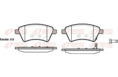 Sada brzdových destiček, kotoučová brzda KAWE 1215 01