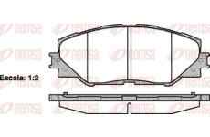 Sada brzdových destiček, kotoučová brzda KAWE 1234 00