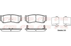 Sada brzdových destiček, kotoučová brzda KAWE 1239 02