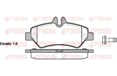 Sada brzdových destiček, kotoučová brzda KAWE 1246 00