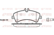 Sada brzdových destiček, kotoučová brzda KAWE 1247 00