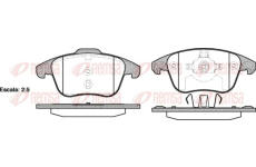 Sada brzdových destiček, kotoučová brzda KAWE 1249 00