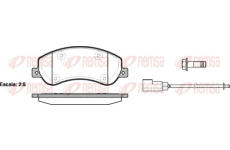 Sada brzdových destiček, kotoučová brzda KAWE 1250 02