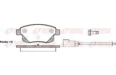 Sada brzdových destiček, kotoučová brzda KAWE 1252 02
