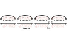 Sada brzdových destiček, kotoučová brzda KAWE 1255 02