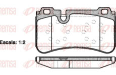 Sada brzdových destiček, kotoučová brzda KAWE 1280 00