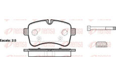 Sada brzdových destiček, kotoučová brzda KAWE 1282 00