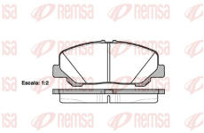 Sada brzdových destiček, kotoučová brzda KAWE 1287 00