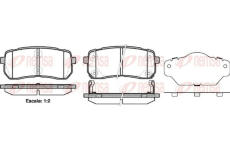 Sada brzdových destiček, kotoučová brzda KAWE 1288 02