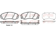 Sada brzdových destiček, kotoučová brzda KAWE 1291 02