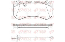 Sada brzdových destiček, kotoučová brzda KAWE 1300 30