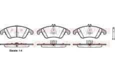 Sada brzdových destiček, kotoučová brzda KAWE 1304 00