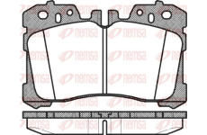 Sada brzdových destiček, kotoučová brzda KAWE 1320 00