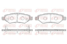 Sada brzdových destiček, kotoučová brzda KAWE 1335 02