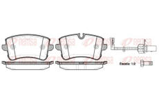 Sada brzdových destiček, kotoučová brzda KAWE 1343 10