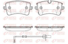 Sada brzdových destiček, kotoučová brzda KAWE 1343 20