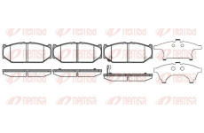 Sada brzdových destiček, kotoučová brzda KAWE 1381 11