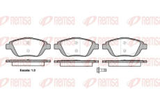 Sada brzdových destiček, kotoučová brzda KAWE 1392 00