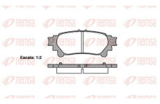 Sada brzdových destiček, kotoučová brzda KAWE 1395 00