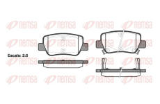 Sada brzdových destiček, kotoučová brzda KAWE 1403 02