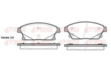 Sada brzdových destiček, kotoučová brzda KAWE 1431 02