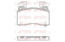 Sada brzdových destiček, kotoučová brzda KAWE 1438 24