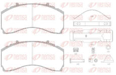 Sada brzdových destiček, kotoučová brzda KAWE JCA1480.80