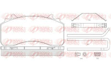 Sada brzdových destiček, kotoučová brzda KAWE JCA1526.80