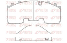 Sada brzdových destiček, kotoučová brzda KAWE JCA1556.00