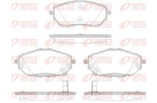 Sada brzdových destiček, kotoučová brzda KAWE 1561 02