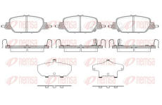 Sada brzdových destiček, kotoučová brzda KAWE 1730 02