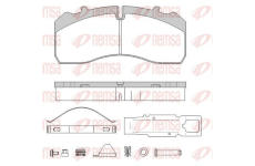 Sada brzdových destiček, kotoučová brzda KAWE JCA1846.80