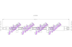 Brzdová hadice KAWE H3908