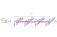 Brzdová hadice KAWE H4470