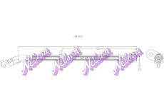 Brzdová hadice KAWE H4909