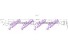 Brzdová hadice KAWE H5813
