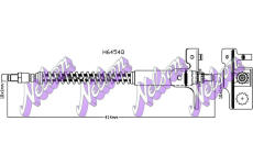 Brzdová hadice KAWE H6454Q