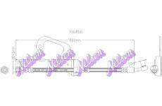 Brzdová hadice KAWE H6456