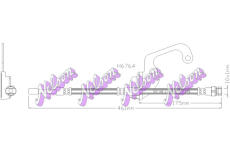 Brzdová hadice KAWE H6764