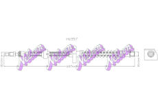 Brzdová hadice KAWE H6957