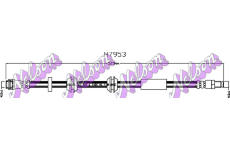 Brzdová hadice KAWE H7953