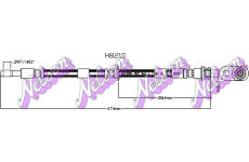 Brzdová hadice KAWE H8210