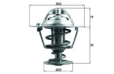 Termostat, chladivo MAHLE ORIGINAL TX 184 78D