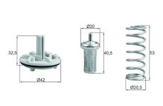 Termostat, chladivo MAHLE TX 183 80D