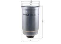 Palivový filtr MAHLE KC 90