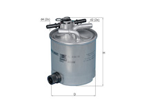 palivovy filtr MAHLE ORIGINAL KL 404/16